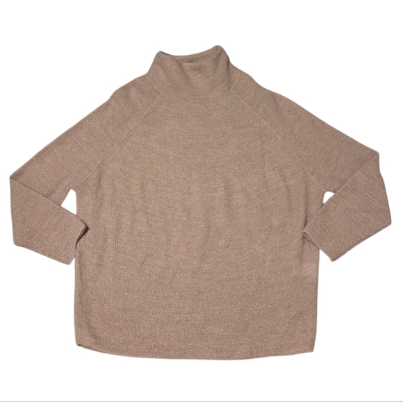 Poetry Alpaca Sweater Dusty Pink Long Sleeves Mockneck Women's Size 10 - Picture 7 of 7